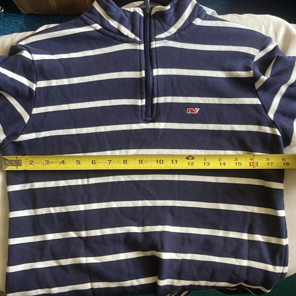 Vineyard Vines for Target striped cotton 1/4 zip - Picture 4 of 6